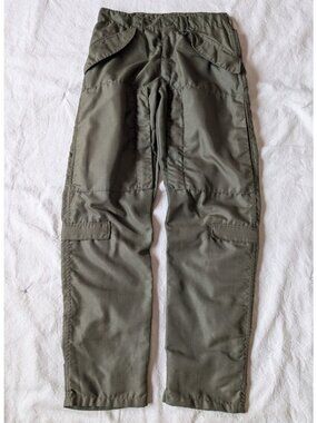 Vintage US Army 1968 Green Polyknit Cargo Pants Aviation Crew Member Small 30x31
